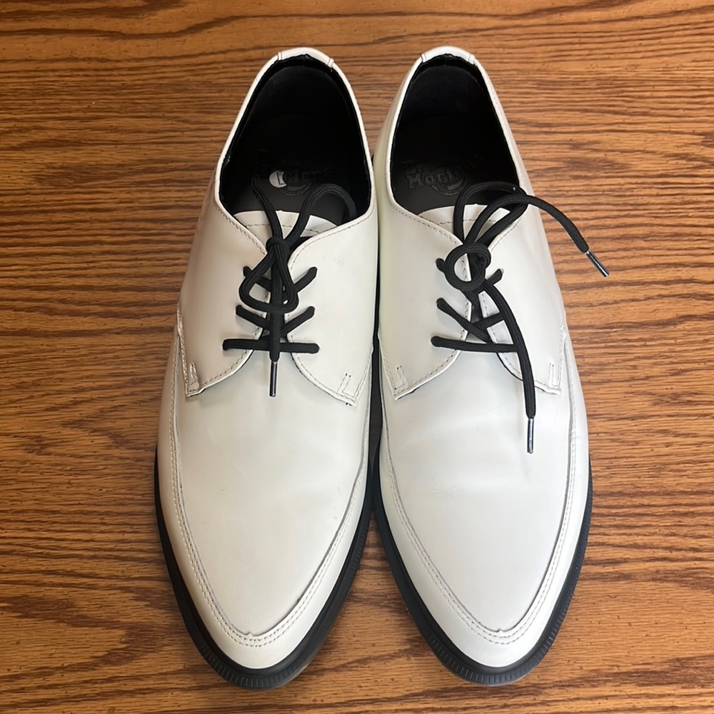 Dr Martens Willis Pointed White Creepers